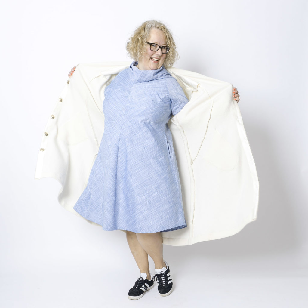 Schnittmuster, Stadtmantel, Knitterkleid, Mantel aus Walk, Wollwalk